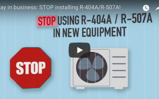 Arrêtez d'installer du R-404A et R-507A!  Regardez la vidéo sur la chaîne video d’AREA